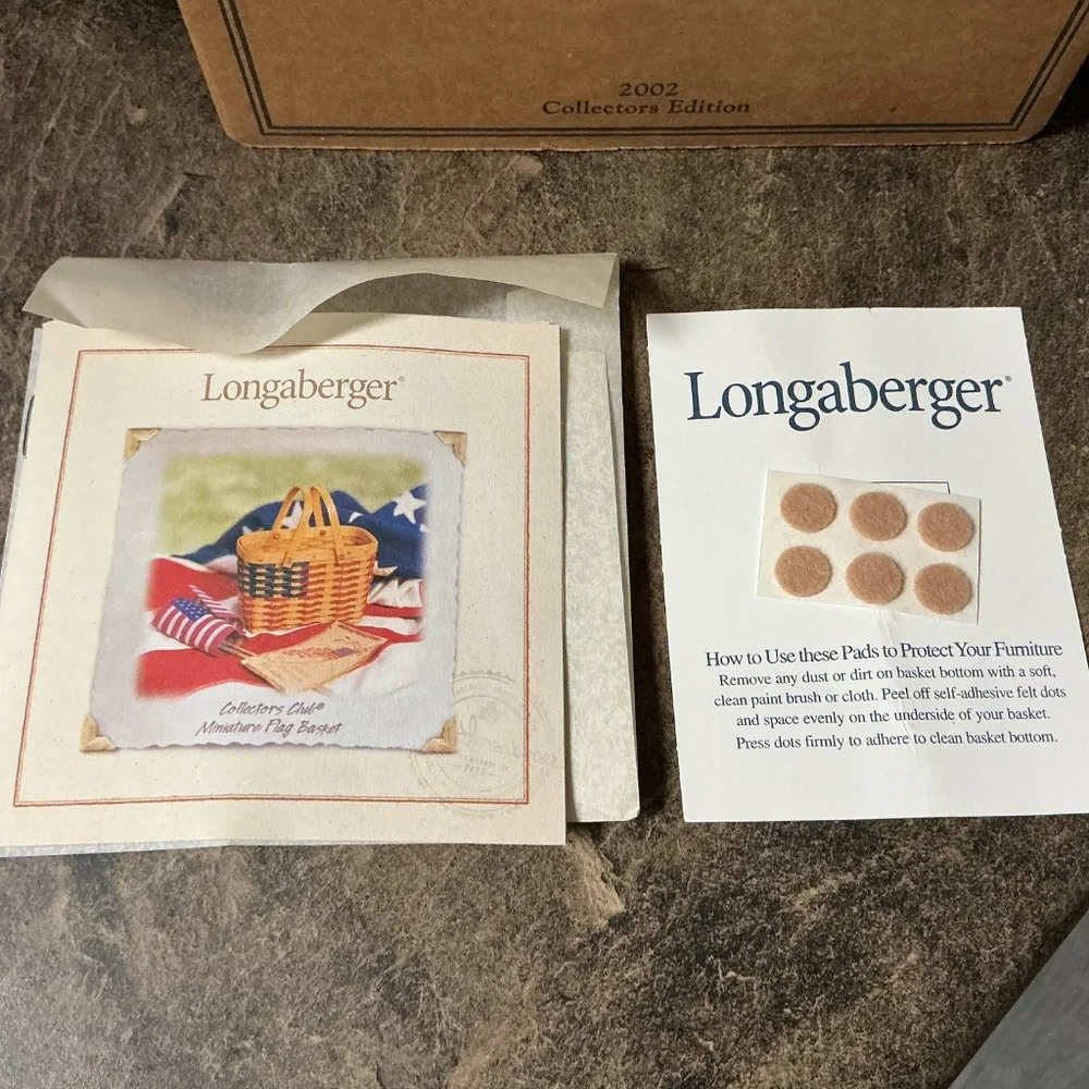 Longaberger Collectors Club Miniature Flag Basket Combo - Picture 7 of 8